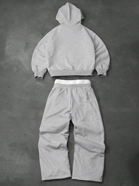 Oversized Hoodie and Double Waisted Sweats 2 Piece
