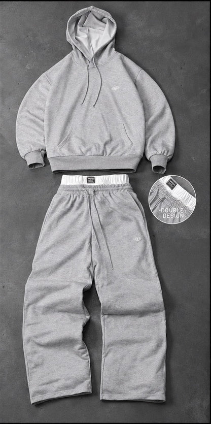 Oversized Hoodie and Double Waisted Sweats 2 Piece