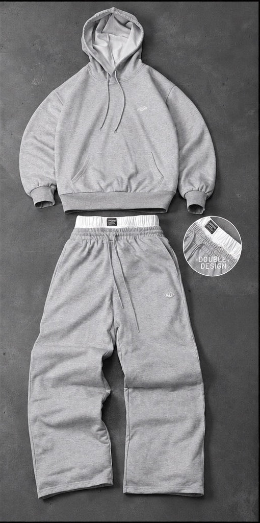 Oversized Hoodie and Double Waisted Sweats 2 Piece