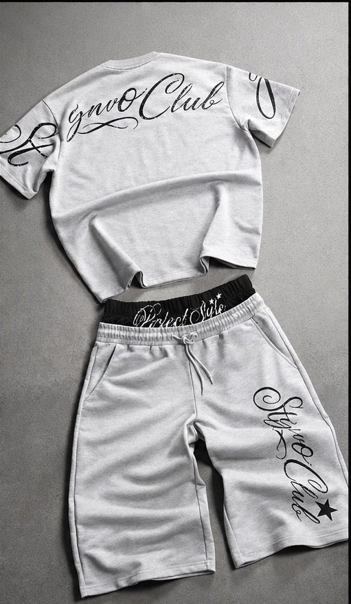 Oversized Tee and Double Waisted Shorts