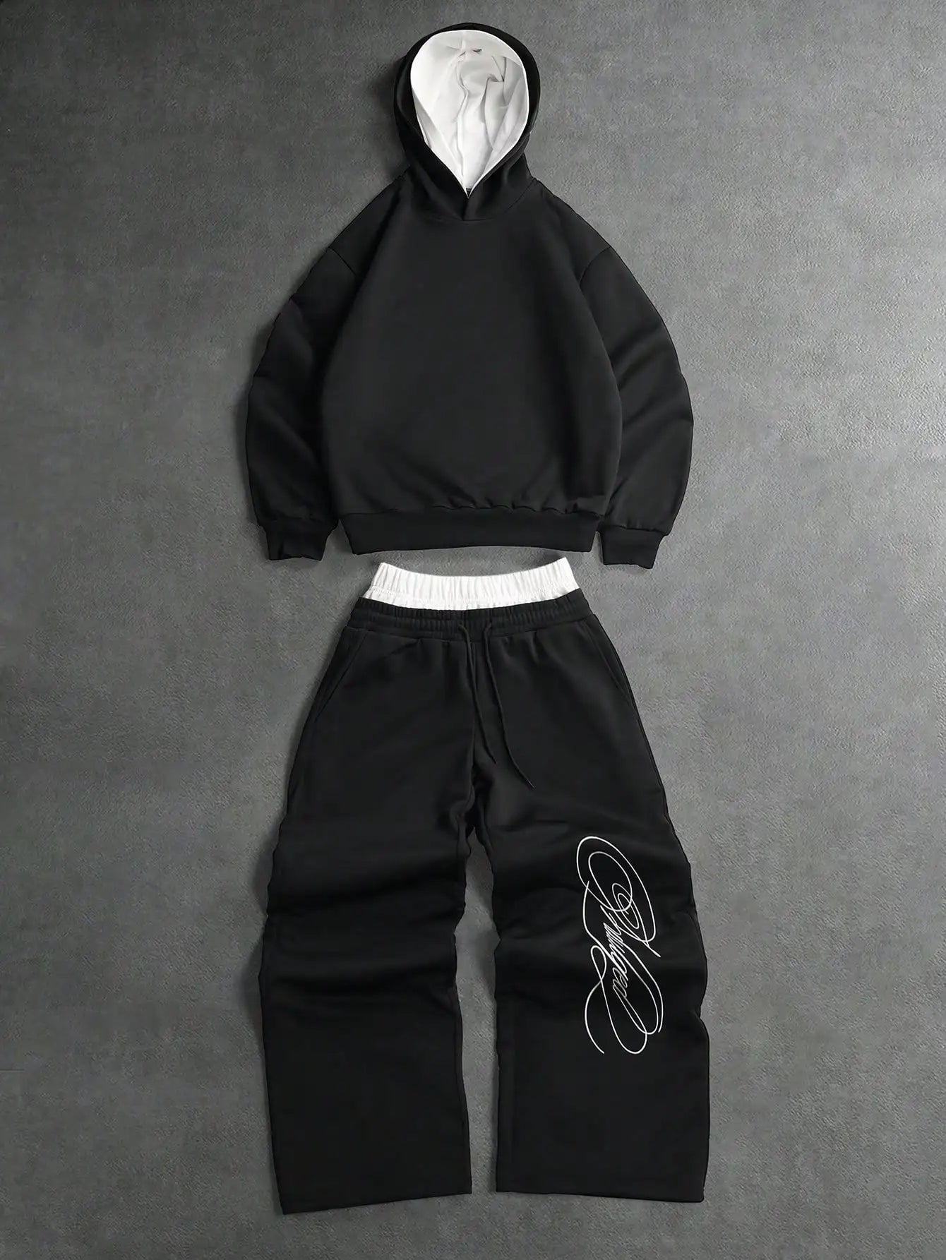 Oversized Hoodie and Double Waisted Sweats