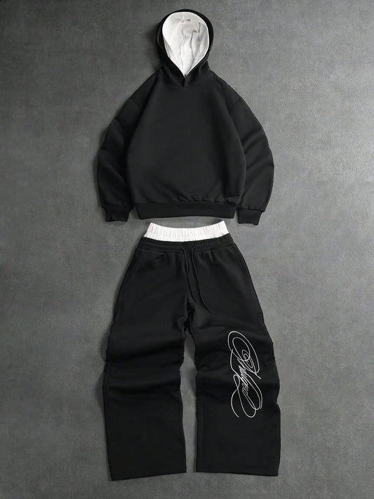 Oversized Hoodie and Double Waisted Sweats
