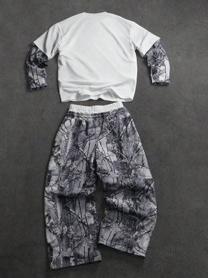 Long Sleeve and Double Waistband Sweats 2 piece