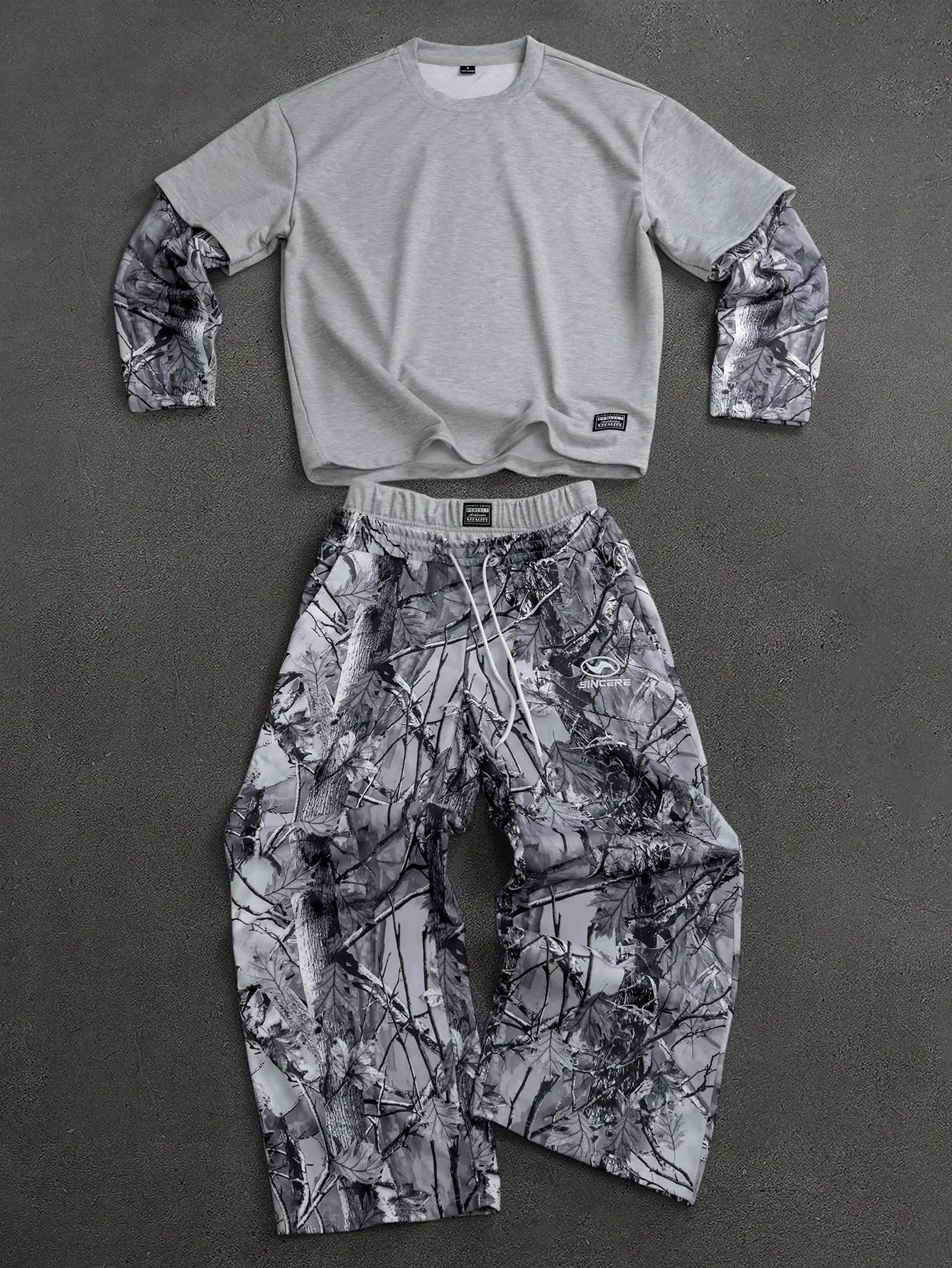 Long Sleeve and Double Waistband Sweats 2 piece