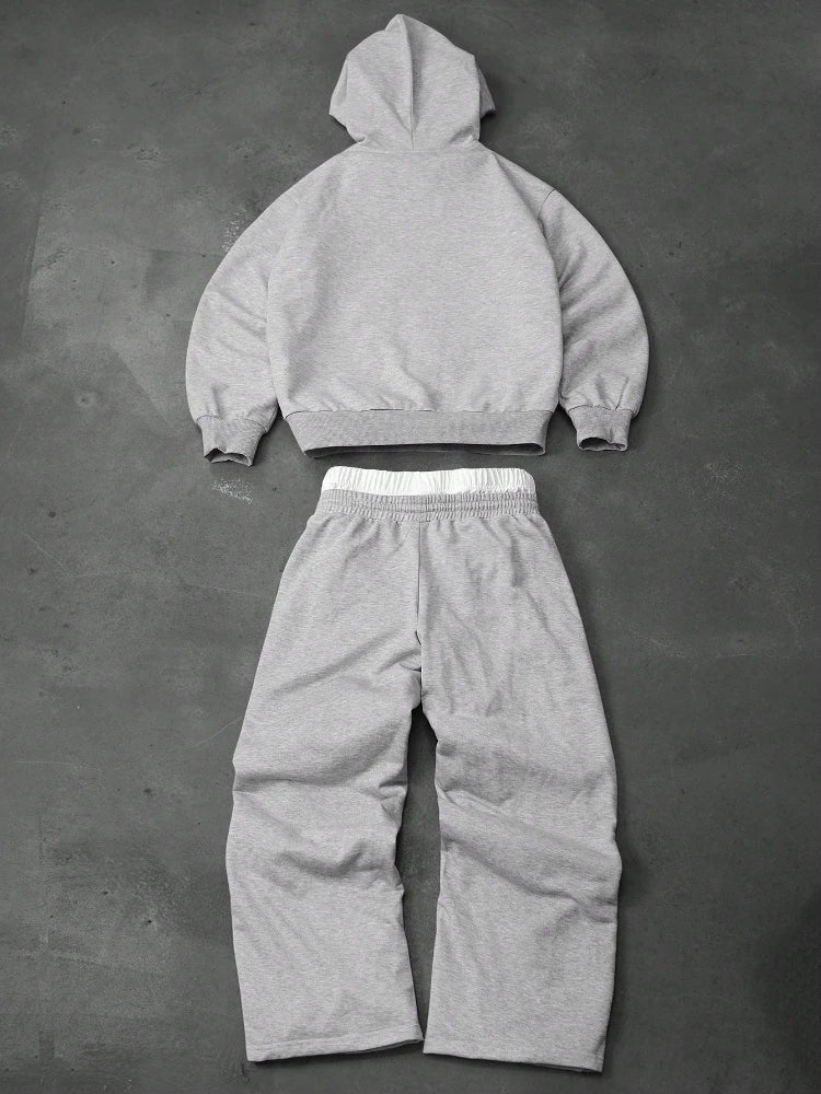 Oversized Hoodie and Double Waisted Sweats 2 Piece