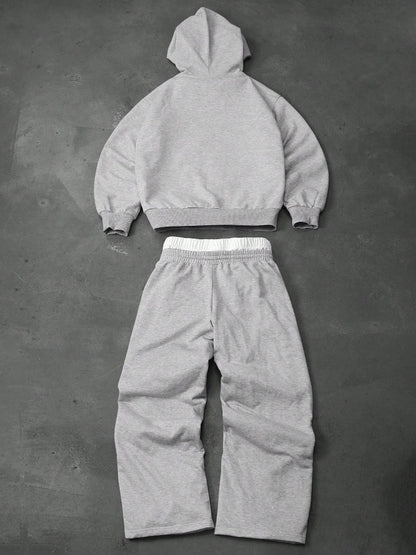 Oversized Hoodie and Double Waisted Sweats 2 Piece